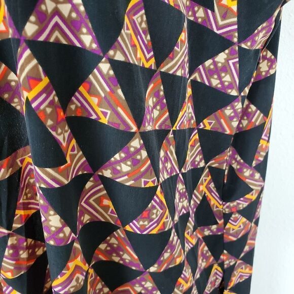 Lularoe Joy duster vest dark geometrical - Picture 3 of 3